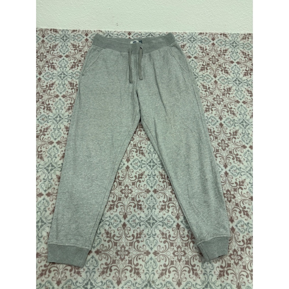 Old Navy Mens Heather Gray Jogger Sweatpants Drawstring Pockets Small